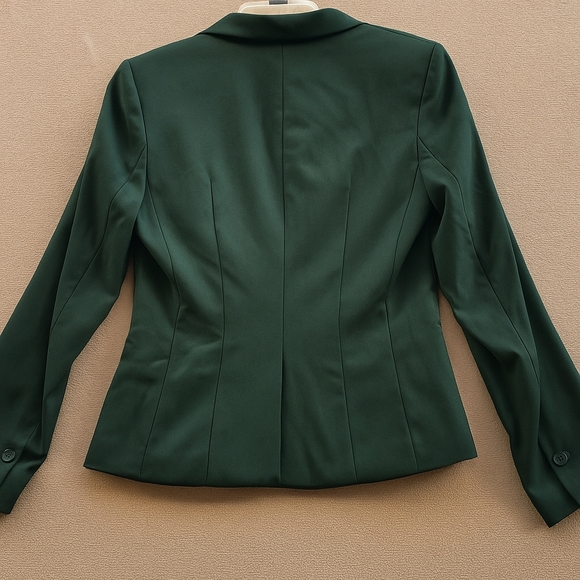 H&M Women’s Blazer Dark Green Size US 6 – Single Button Classic Jacket Office - Picture 3 of 4